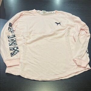 Pink Long Sleeve Sweatshirt with Logo